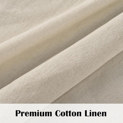 Farmhouse Valance Curtains, Boho Cotton Linen Kitchen Valance, Rustic Button - Image 4