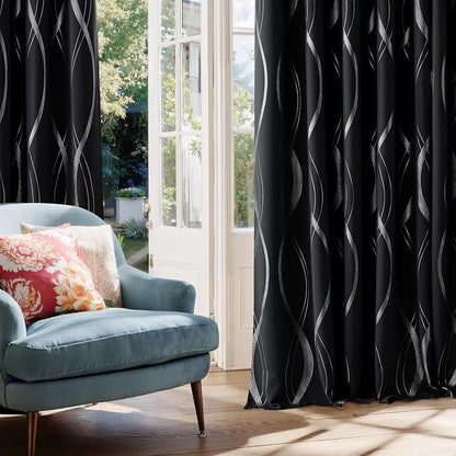 NICETOWN Black Blackout Curtain Panels - Image 4