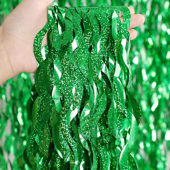 Green Foil Backdrop Curtain - Image 2