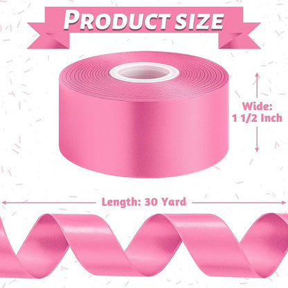 30Yards 1 1/2In Hot Pink Ribbon - Image 2