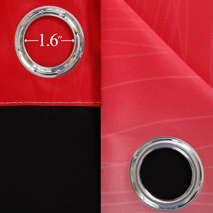 Ombre Red and Black Curtains 96 Inches Long, Total Blackout Curtains - Image 7