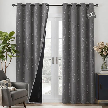 Deconovo 100% Blackout Living Room Curtains 95 Inches Long, Thermal Insulated by Unknown