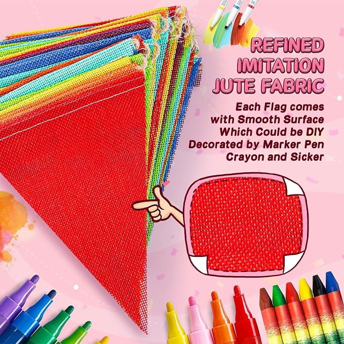 112 Flags/72ft Pennant Banner Flags Garland, Triangle Banner Pennant Flags on a - Image 4
