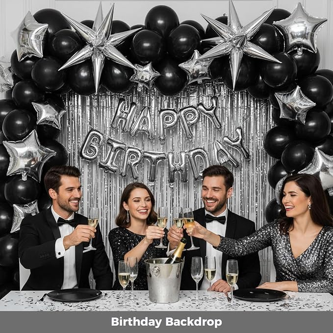 LOVESTOWN 72 PCS Silver Star Balloons, Engagement Disco Themed Party Decorations - Image 4