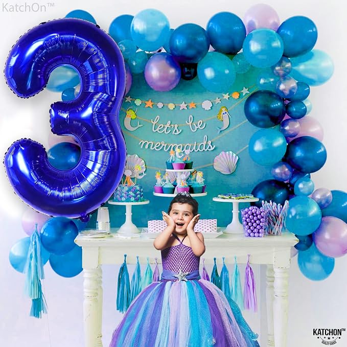 KatchOn Royal Blue Number 3 Balloon 40 Inch, Birthday Decorations - Image 6