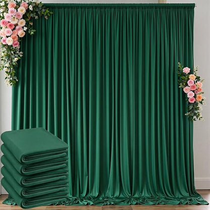 20 ft x 10 ft Wrinkle Free Hunter Green Backdrop Curtain by Outpain