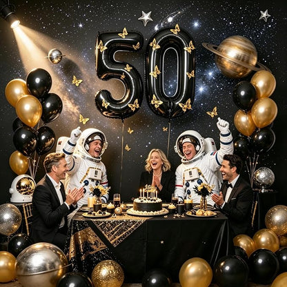 40 Inch Black Number 0 Balloon - Image 7