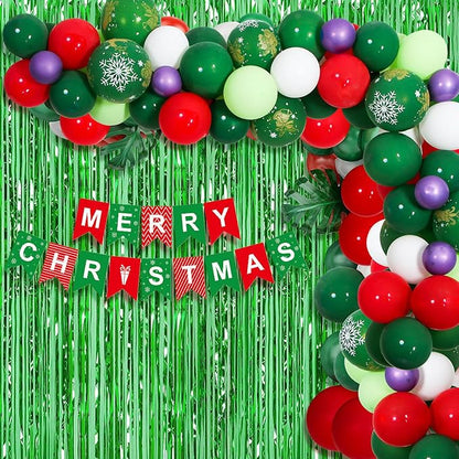 10 Pack Green Foil Curtain Backdrop 3.2ft x 9.8ft Metallic Tinsel Foil Fringe - Image 7