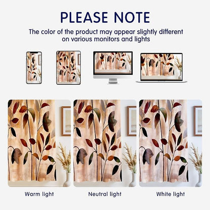 SUBRTEX Light Flitering Curtains 52Wx108L, Room Darkening Vibrant Floral Drapes - Image 7