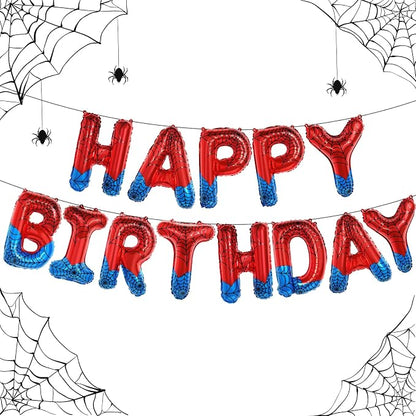 Spider Theme Happy Birthday Banner Party Decorations Balloons Letters Signs by Unknown