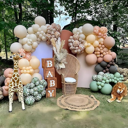 Giraffe Print Balloons Set, 12 Inch Safari Animal Deer Print Latex Balloons - Image 4