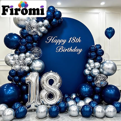 FIROMI 18 Number Balloons 40-inch Silver Big Foil Mylar 81 Balloon Numbers | - Image 3