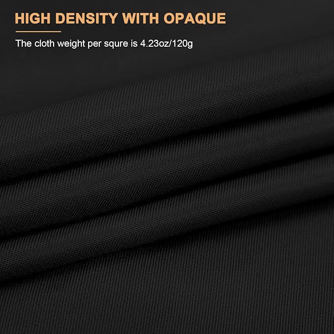10 x 8 FT Black Backdrop for Photography, Polyester Fabric Background | Pure - Image 7