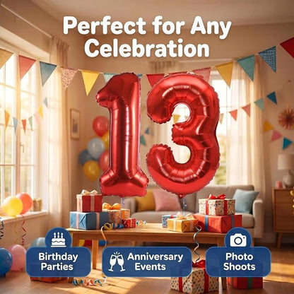 Number 13 Balloon Foil Mylar Balloons - Image 6