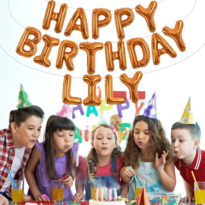 TONIFUL 65 Pcs 16 Inch Orange Happy Birthday Balloons and 2 Sets A-Z Foil - Image 4
