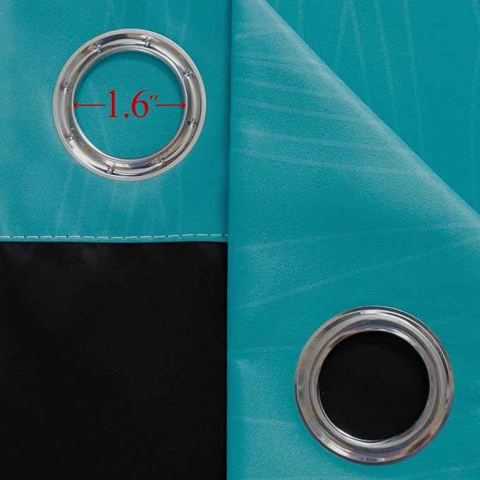 Ombre Purple Blackout Curtains 96 Inches Long, Teal Curtains - Image 7