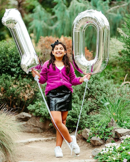 Silver Number 1 Balloon 40 Inch, 1st Birthday Party Decorations Men Women | - Image 3