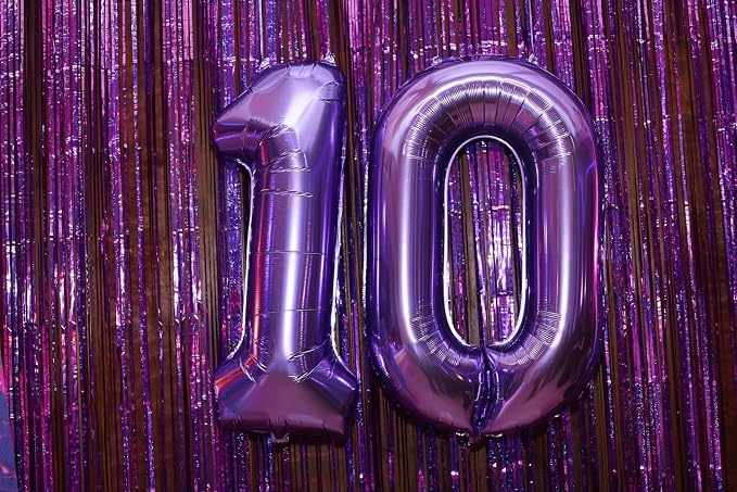 40 Inch Purple Number 4 Balloon Birthday Party Decorations - Image 3