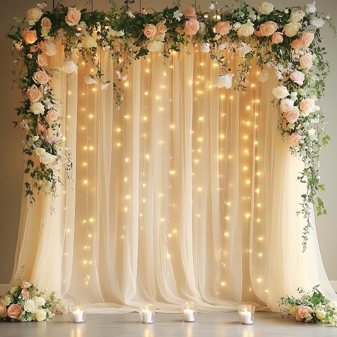 Fomcet Tulle Backdrop Curtains by Fomcet