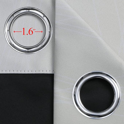 Beige and Greyish White Blackout Curtains - Image 7