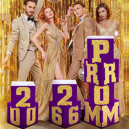 Queekay 8 Pcs Prom Column Standup Photo Booth Decorations 2026 Prom Backdrop - Image 5