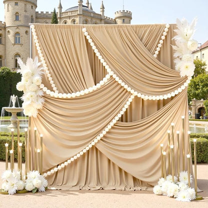 50ft×12ft Champagne Backdrop Curtain - Image 8