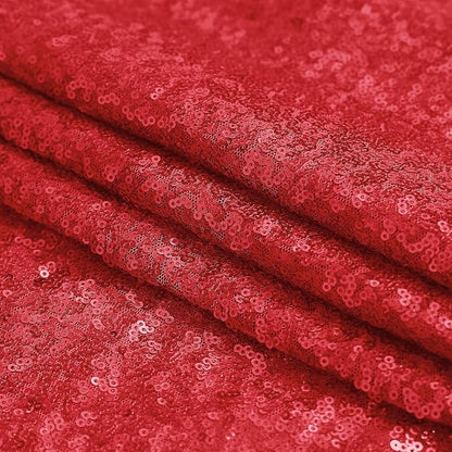 Sugargirl Red Sequin Backdrop Curtain 7FTx7FT Glitter Red Background Drapes - Image 4