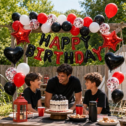 Red and Black Birthday Decorations - Image 7