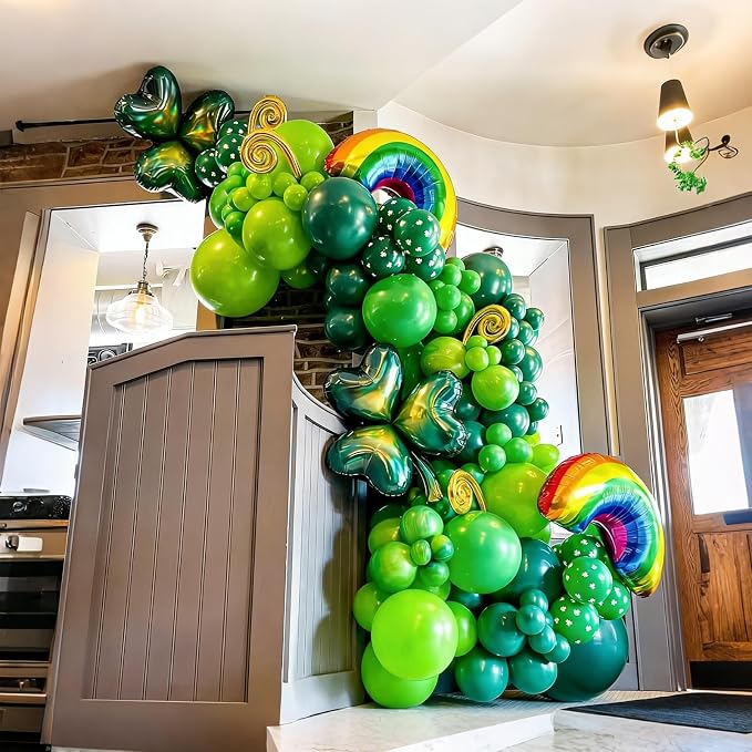 Lukiituke Green Balloons, Graduation, St. Patrick's Day, Jungle Forest - Image 3