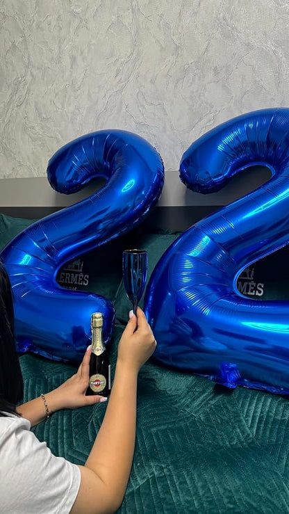 40 Inch Night Blue Number 6 Balloon, 6th Blue Birthday Party Decorations | 40 - Image 7