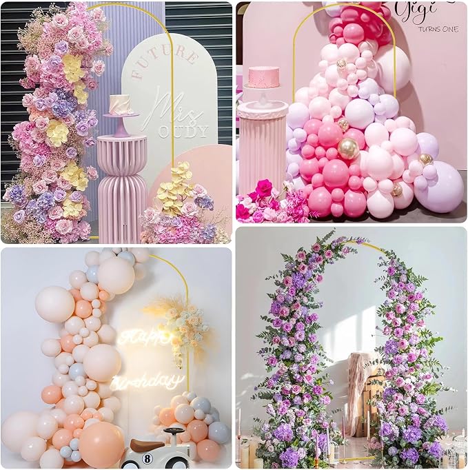 7.2FT Arch Backdrop Stand Gold Metal Wedding Arch Backdrop Stand | Metal - Image 6