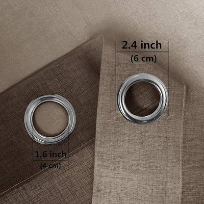 DWCN Ombre Faux Linen Sheer Curtains - Image 4