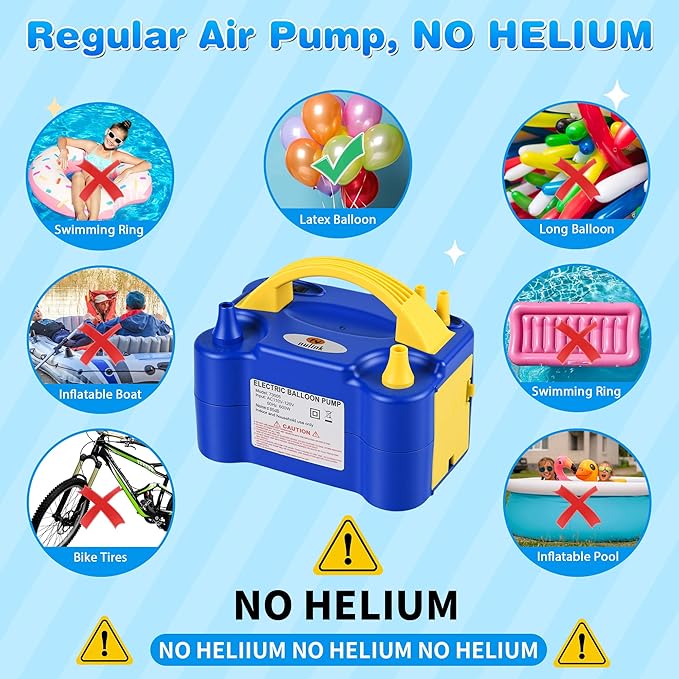 Balloon Pump Electric Portable Dual Nozzle | Air Pump - Image 6