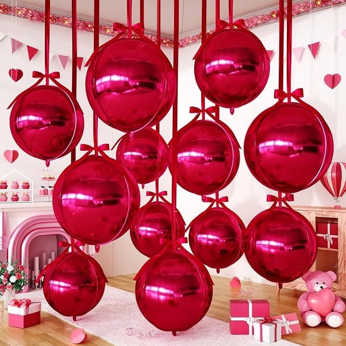 Maroon 4D Round Foil Balloons by FEYG