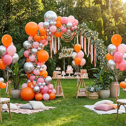 APLANET 150pcs Orange Balloons Different Sizes 18 12 10 5 Inch Burnt Orange - Image 5