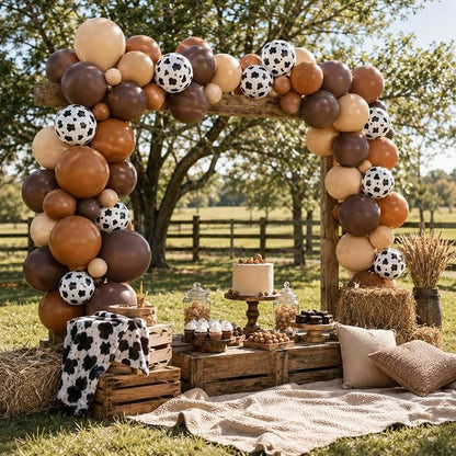 Brown Cow Print Balloons - Image 4