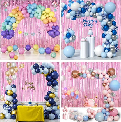 TenLaitech Curtain Pink Foil Backdrop, - Image 7
