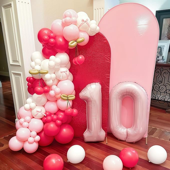 Big Number 1 Balloons, Dusty Light Pink Foil 1 Balloon Numbers 40 Inch - Image 5