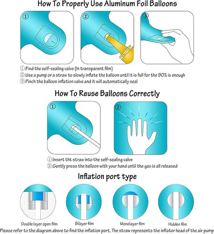 Blue Crown Number 7 Foil Balloon Standing Blue digital 7 Foil Balloon | - Image 3