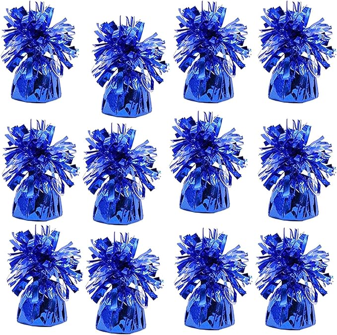 12-Count Blue Metallic Balloon Weights, Birthday Party Favors, Novelty and Gag by TheDreidelCompany