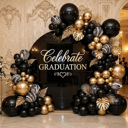 RUBFAC Gold Balloons Different Sizes Chrome Gold Balloon Arch Kit 129pcs | - Image 4