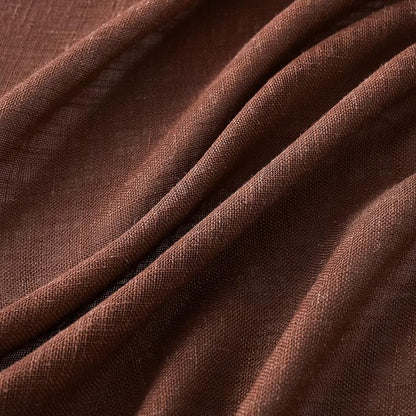 MIULEE Chocolate Brown Linen Curtains 52x84 Inch - Image 4