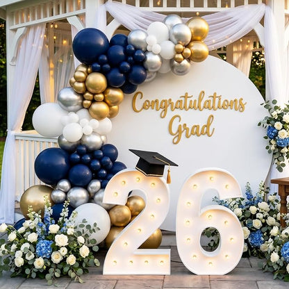 RUBFAC Navy Blue Balloons 129pcs Different Sizes Balloon Arch Kit | Pack of 18 - Image 6