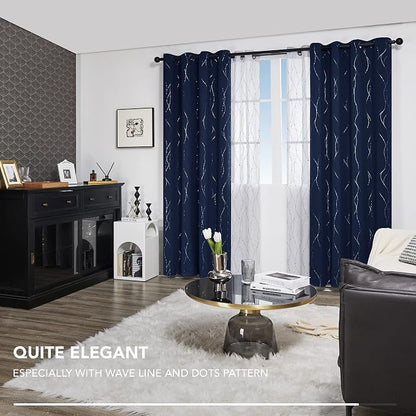 Deconovo Living Room Curtains 95 Inches Long, Thermal Insulated, Room Darkening - Image 7