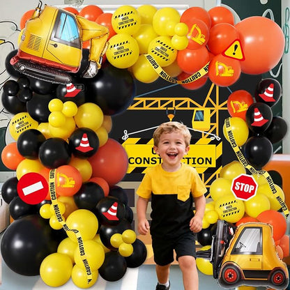 102pcs Construction Birthday Party Decorations Balloon Garland Arch Kit - Image 7