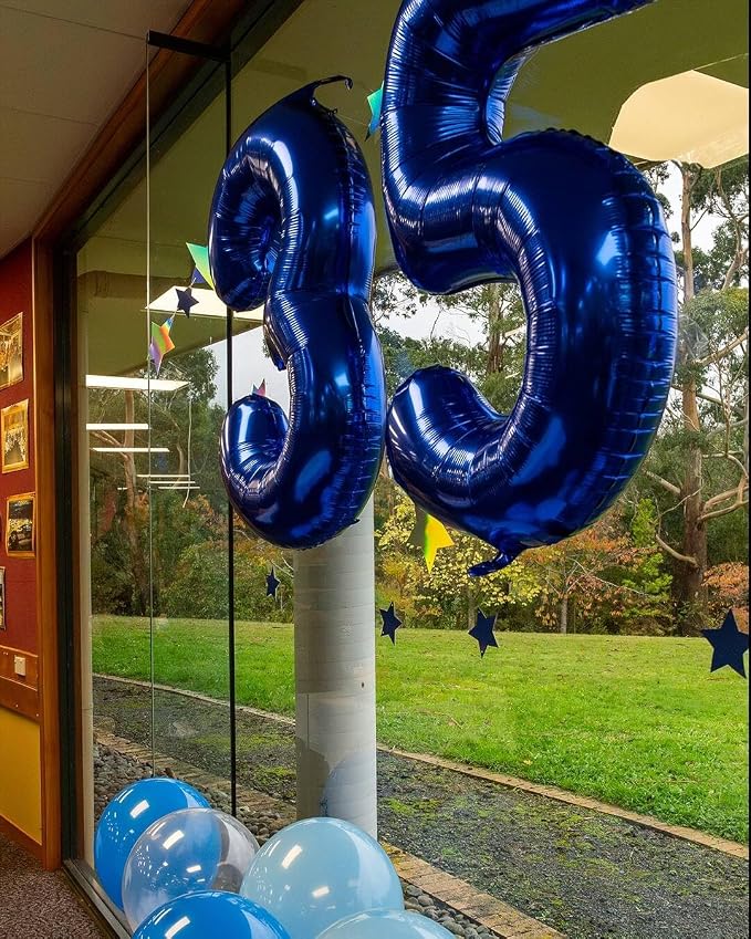NightBlue Number 8 Balloon 40 Inch, 8th Birthday Decorations Men Women | Foil - Image 3