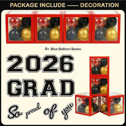 Black and Red Graduation Decorations Class of 2026 - Image 4