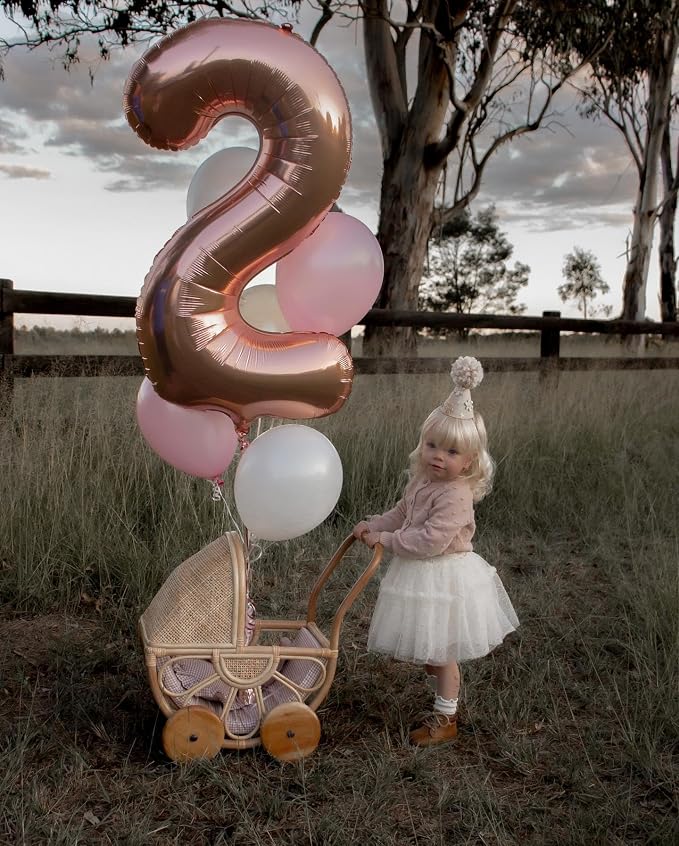 40 In Rose Gold Number 8 Balloon, 8th Birthday Party Decorations - Image 2