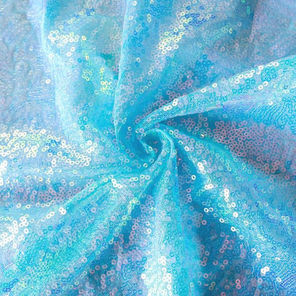 Sugargirl Mermaid Blue Sequin Backdrop Curtain 6 Panels 2FTx8FT Glitter Mermaid - Image 7