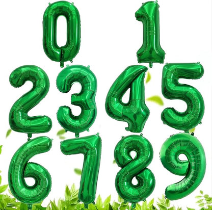 Number Balloons Green Party Balloon - Image 6
